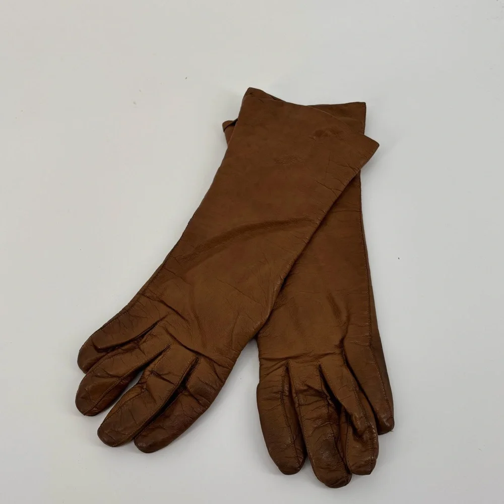 Vintage Made in Italy Leather Gloves – Size 6.5